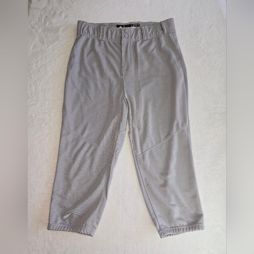 NWOT Adidas Baseball Pants, Cropped, size Large, grey.